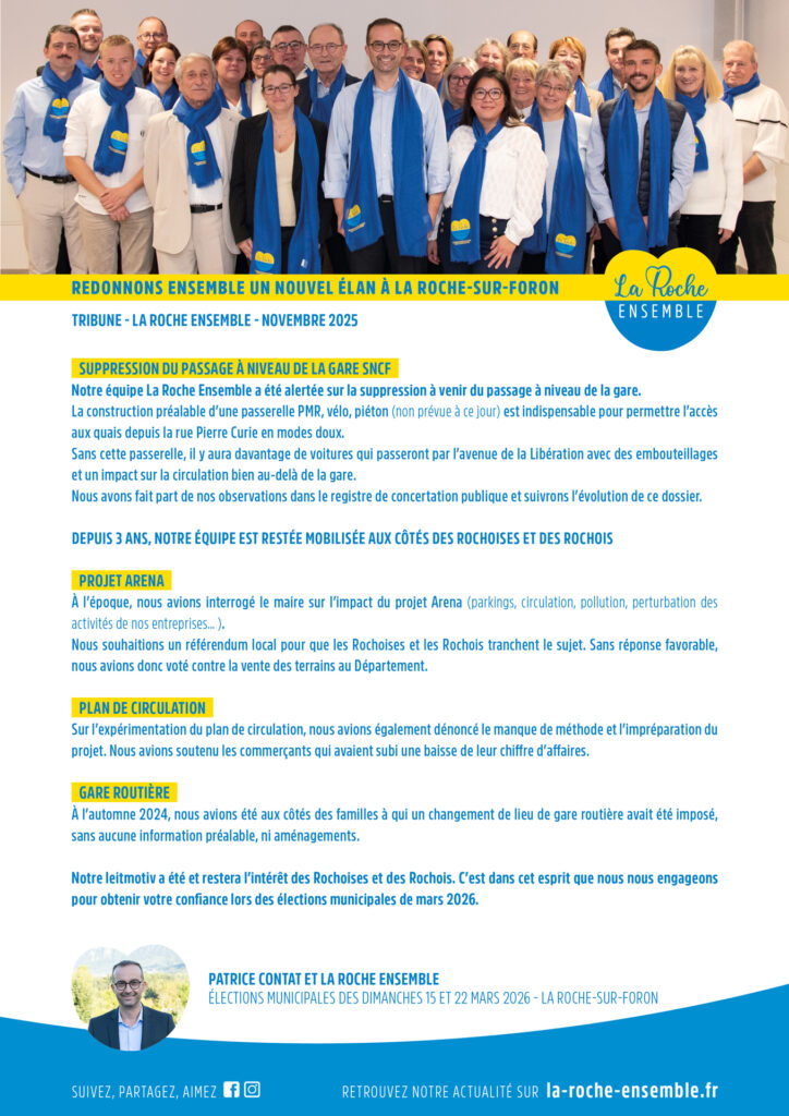 Tribune du mois de novembre 2025